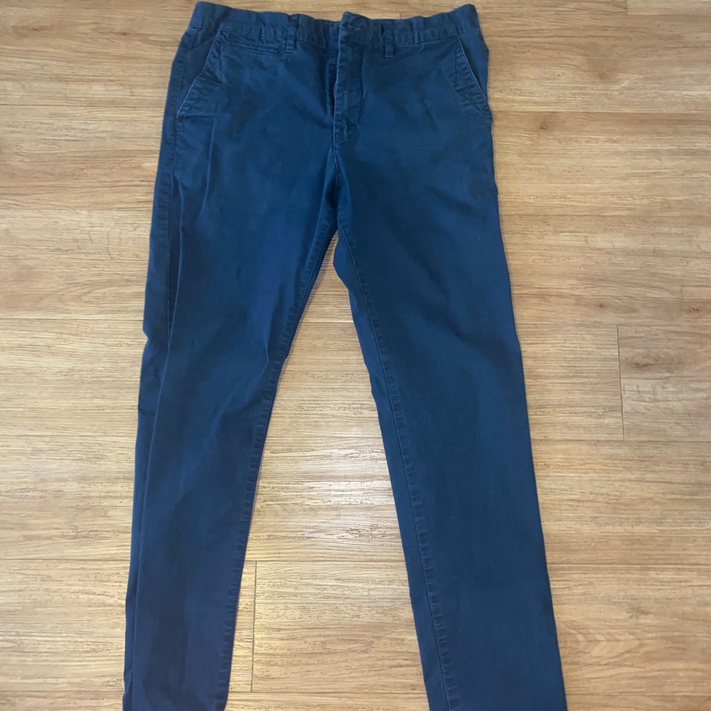 Dark Blue Skinny Chino Pants